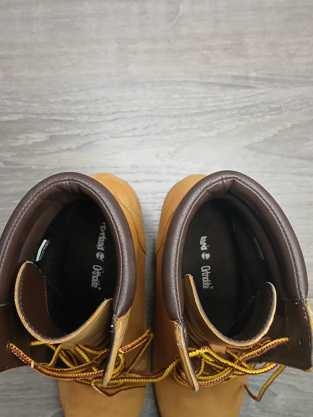 Timberland Wheat and Dark Brown Lace-Up Block Heel Ankle Boots - Picture 7 of 12